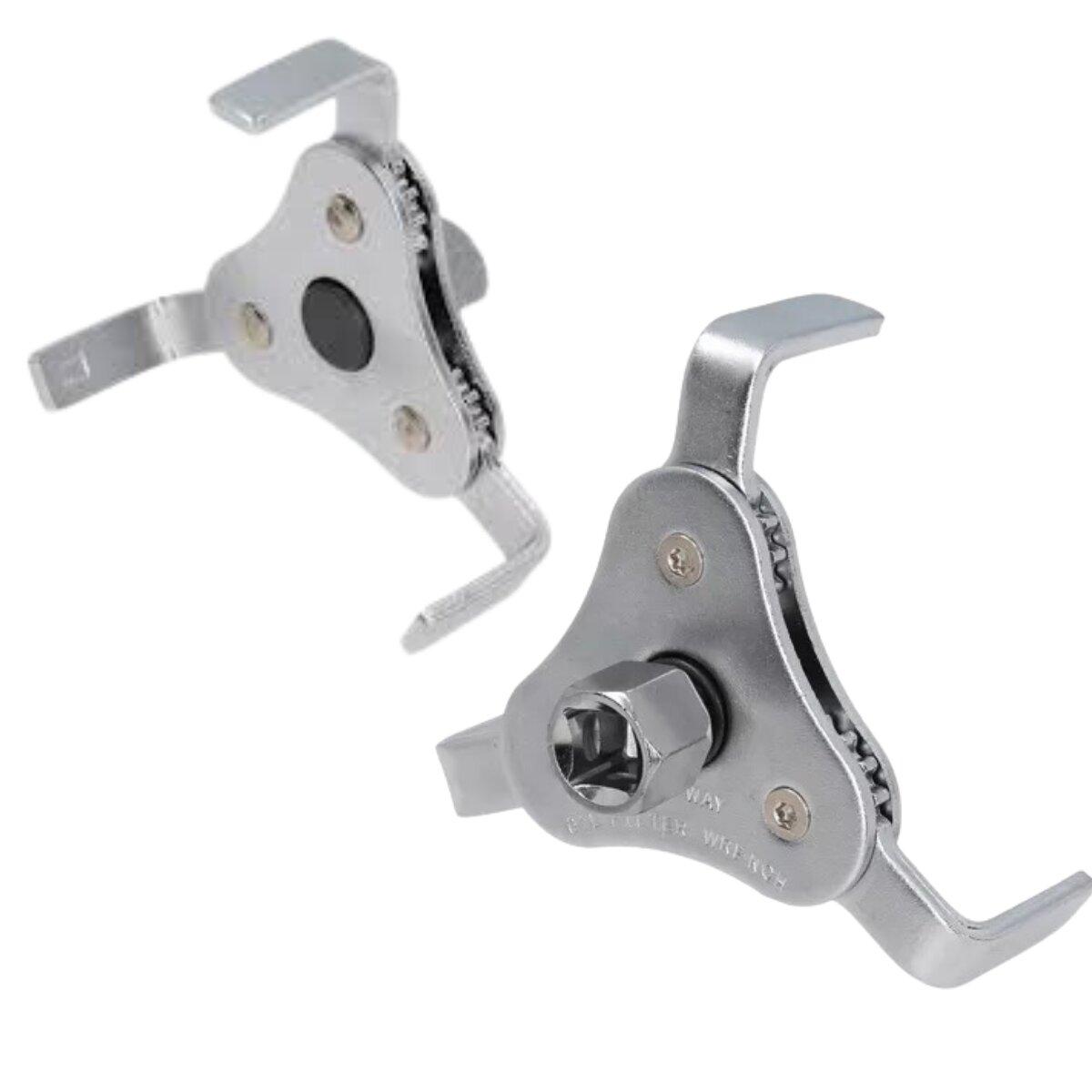 Llave saca universal cromada 3 garras planas