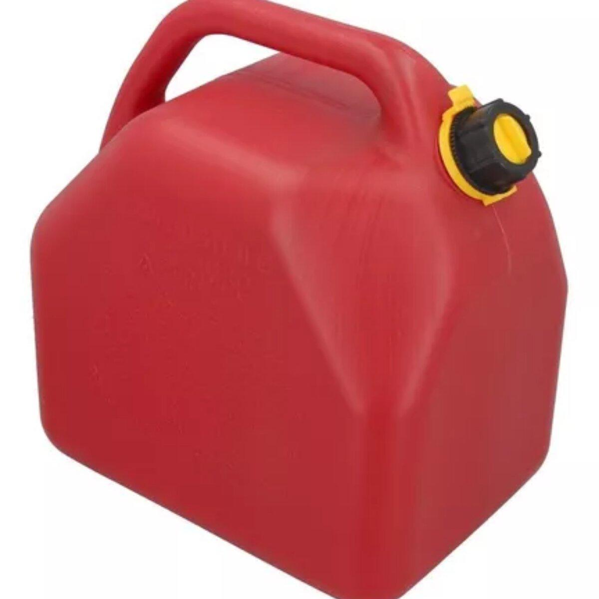 Bidón de combustible profesional rojo 20 litros con embudo surtidor antiventeo