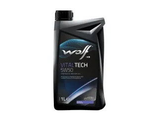 Aceite de motor aceite sintetico wolf vitaltech 5W50 ideal uso intensivo y conduccion deportiva x 1 l
