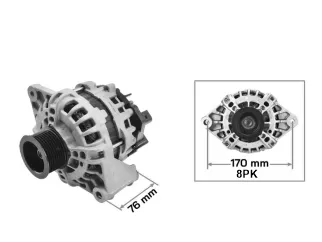 Alternador volkswagen delivery 5140E 3.0 Mwm/7110/8120/8150/13180/13190/15180/15190/17210/17220 12 v-90A-8PK