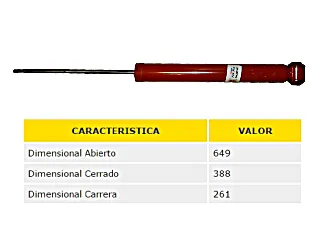 Amortiguador chevrolet cobalt 11/.. / Chevrolet sonic 12/.. | Trasero