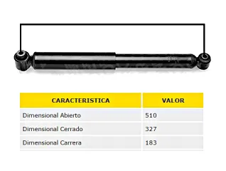 Amortiguador nissan x-trail 07/.. / Renault koleos 07/.. | Trasero