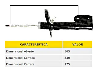 Amortiguador renault fluence 10/.. / Renault megane 11/.. | Delantero
