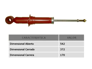 Amortiguador toyota corolla 09/14 | Trasero