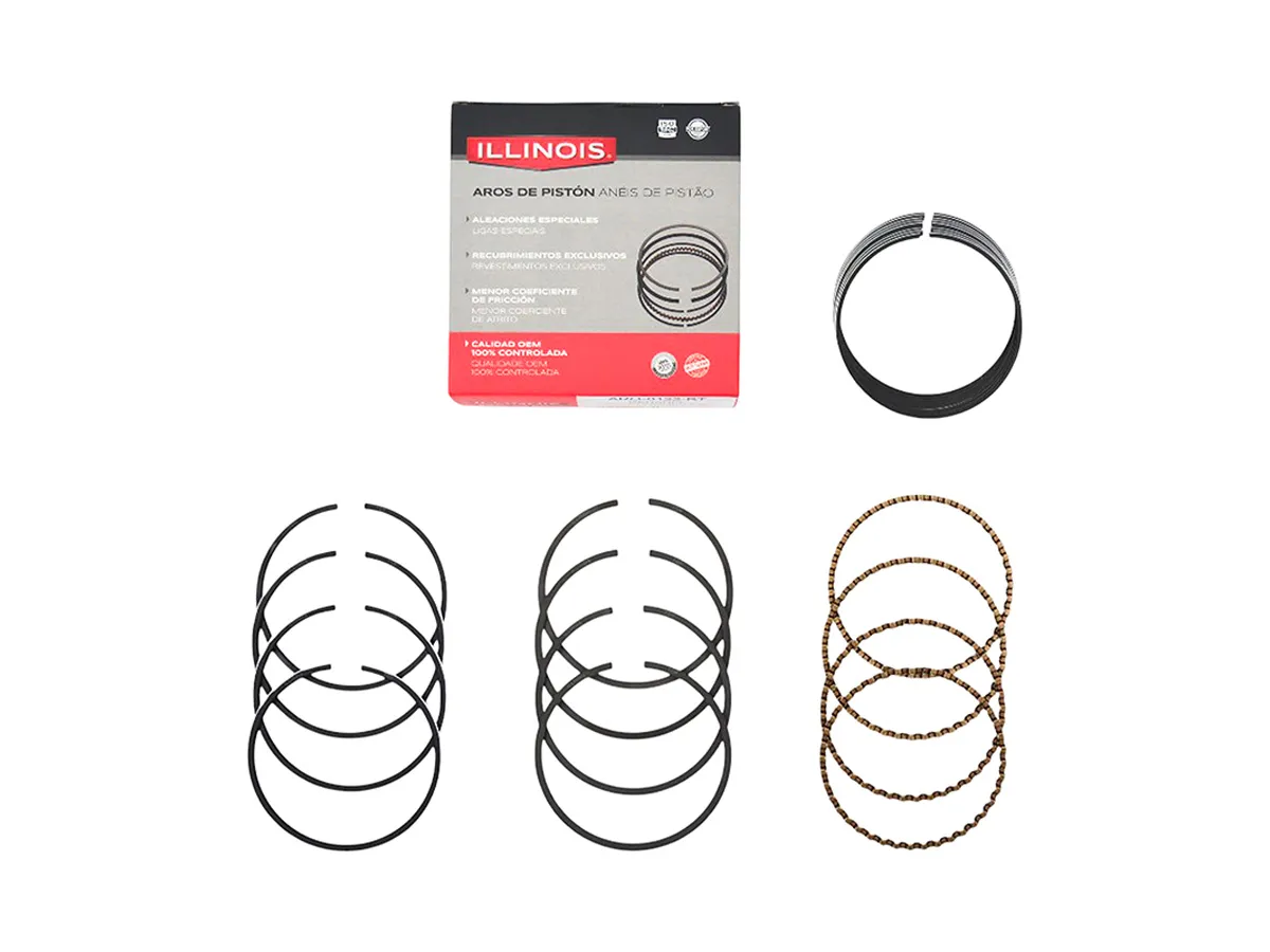 Aros de piston (Juego) renault R9/R11/R12/R18/R19/R21 1.4 -rectificacion std -76.00X1.75+2.00+4.00MM