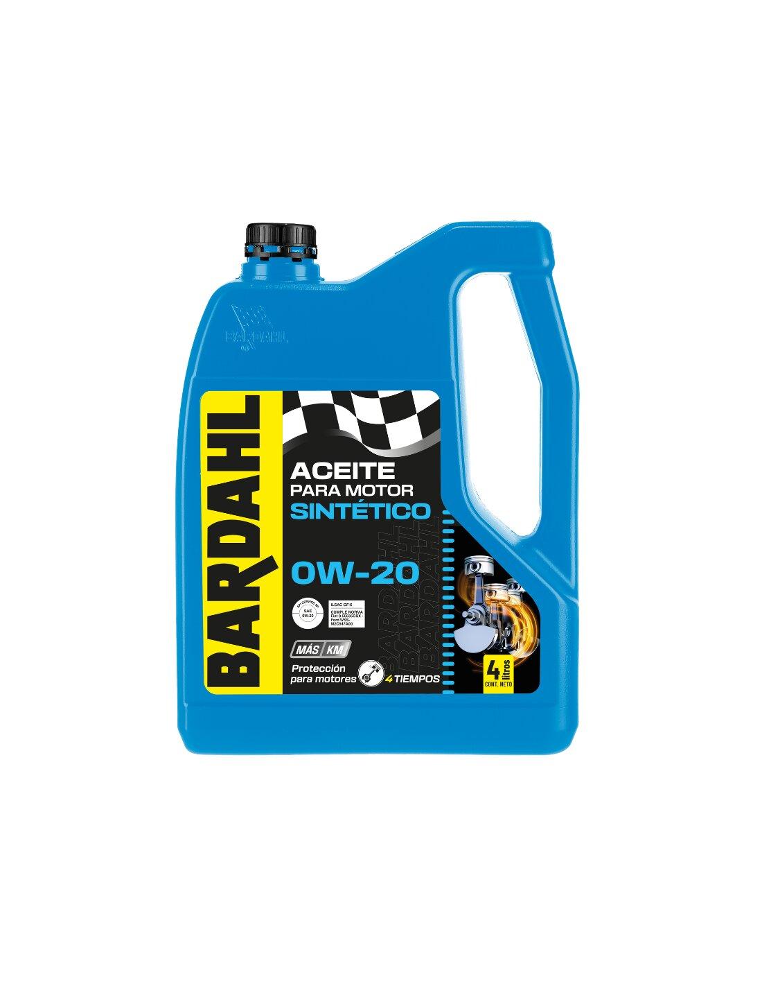 Aceite sintético 0W-20 4 litros — Bardahl