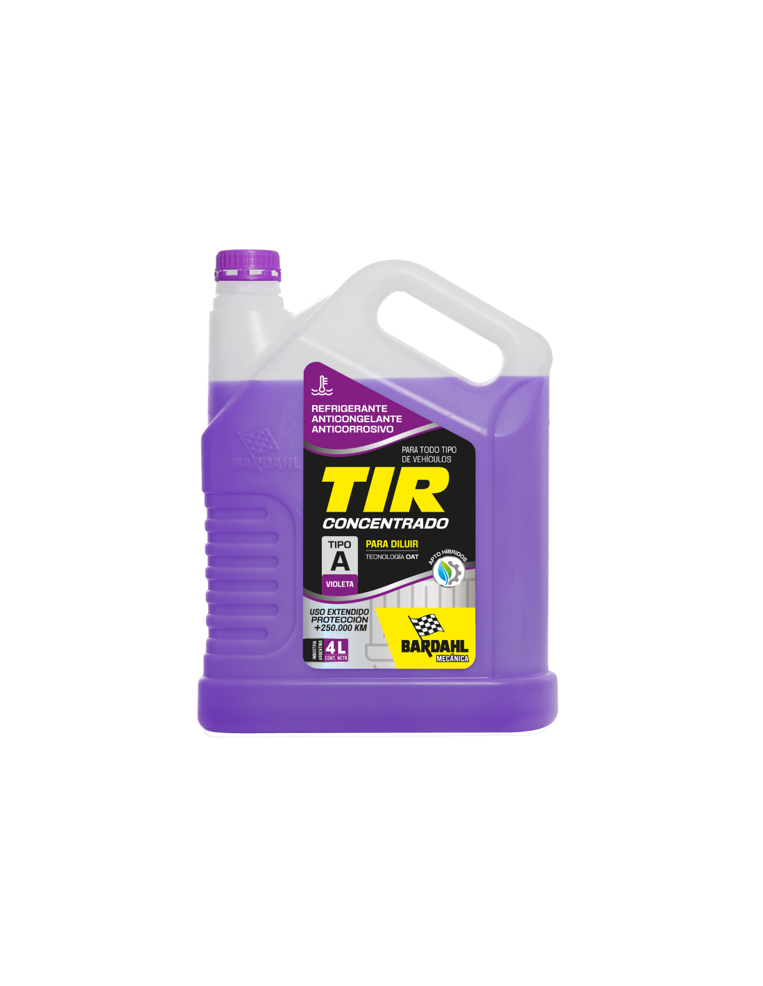 REFRIGERANTE TIR 50/50 50% 4 X 4 L (2LITROS CONCENTRADOS + 2 LITROS AGUA DESTILADA) TIPO C=LISTO PARA USAR