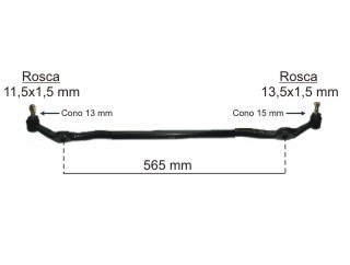Caño central 2 ojales 765 mm — Toyota (Hilux)