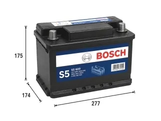 BATERIA 60 AMP - LARGO 241 / ANCHO 175 / ALTO 175 - BORNE - 12V - 425 CCA - GTIA 18 MESES | DERECHO