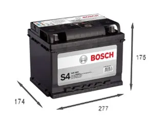 BATERIA 60 AMP - LARGO 277 / ANCHO 174 / ALTO 175 - BORNE - 12V - 480 CCA - GTIA 15 MESES | DERECHO