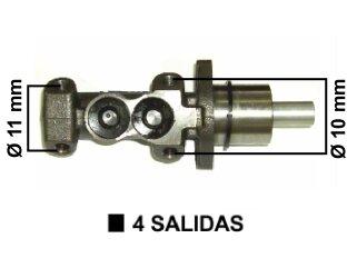 Bomba de freno doble circuito 4 salidas — Renault (Clio, Symbol)