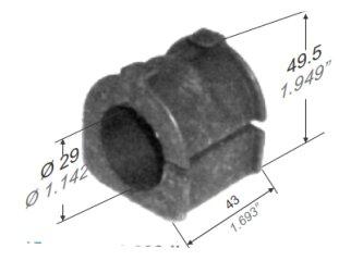 Buje de barra estabilizadora delantera 29mm — Chevrolet (S10, Trailblazer)