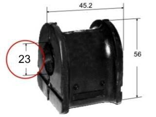 Buje de barra estabilizadora delantera 23mm — Mercedes Benz (Sprinter)