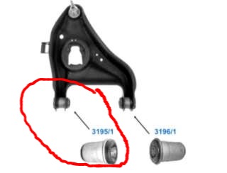 Buje de parrilla inferior delantera — Ford (Ranger)
