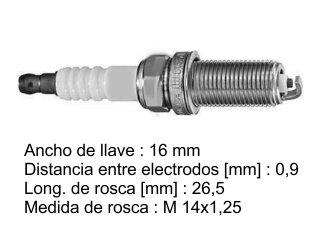 Bujía de encendido 5/8 rosca larga — Peugeot