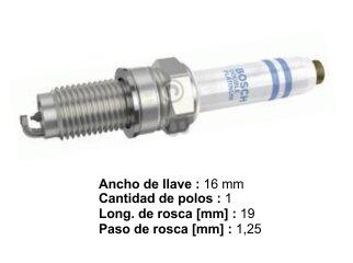 Bujía de encendido cabeza plana punta iridio — Volkswagen (Golf, Scirocco, Vento)