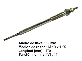 Bujía precalentadora — Toyota (Hilux)