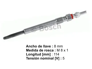 Bujia precalentadora citroen berlingo 12/.. / Citroen c-elysee 16/.. / Citroen C4 12/.. / Citroen jumpy 12/.. / Ford ecosport 13/.. / Peugeot 208 12/.. / Peugeot 3008 12/.. / Peugeot 301 16/.. / Peugeot 308 12/.. / Peugeot 408 12/.. / Peugeot 5008 14/.. / Peugeot 508 10/..