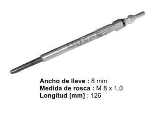 Bujia precalentadora citroen berlingo 10/.. / Citroen C3 / Citroen C4 08/13 / Ford ecosport 04/.. / Peugeot 207 12/.. / Peugeot 3008 10/.. / Peugeot 307 10/.. / Peugeot 308 12/.. / Peugeot 408 11/.. / Peugeot expert 07/.. / Peugeot partner 10/..