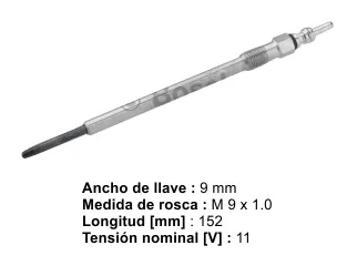 BUJIA PRECALENTADORA ALFA ROMEO 147 / ALFA ROMEO 156 / ALFA ROMEO 159 06/09 / ALFA ROMEO GT 06/09 / FIAT BRAVO / FIAT STILO