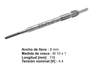 BUJIA PRECALENTADORA AUDI A3 / AUDI A4 / AUDI A6 / VOLKSWAGEN BORA 2013 / VOLKSWAGEN GOLF / VOLKSWAGEN PASSAT 05/11 / VOLKSWAGEN VENTO 06/..
