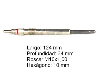 BUJIA PRECALENTADORA AUDI A4 01/05 / AUDI A6 / AUDI A8 / VOLKSWAGEN PASSAT 04/05