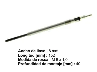 Bujia precalentadora citroen jumper 10/.. / Fiat ducato 10/.. / Iveco daily 07/.. / Peugeot boxer 10/.. / Renault master 10/..