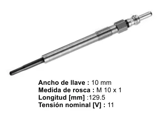 Bujia precalentadora chrysler Caravan / Jeep cherokee 02/11