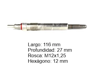 Bujia precalentadora mercedes benz clase c 95/01 / Mercedes benz clase e 93/99 / Mercedes benz clase s 96/99
