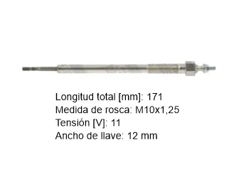Bujia precalentadora mitsubishi L200 16/..