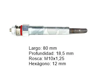 Bujia precalentadora nissan motores adaptados - 12V con temporizador 7 segundos SD23-SD25