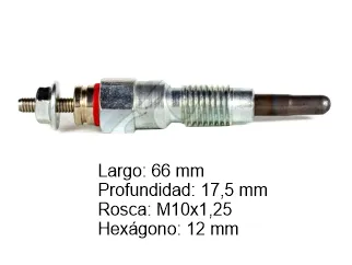 Bujia precalentadora nissan frontier 02/09 / Nissan Patrol / Nissan pick up 01/03 / Nissan x-terra 03/09 / Opel frontera 94/97
