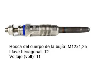 Bujia precalentadora alfa romeo 145 / Alfa romeo 146 / Alfa romeo 164 / Alfa romeo 33 86/94 / Alfa romeo 75 / Alfa romeo 90 / Land rover Defender / Land rover range Rover / Rover 2400 / Rover 825