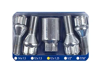 Bulones y tuercas de rueda peugeot 206/207/208/Partner / Citroen C3/Berlingo bulon cabeza estriada exterior 12X25 p 1.25
