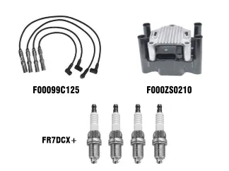 Cable bujia volkswagen gol Trend/Fox/Suran/Voyage 1.6 8V kit bobina 4 pines C/Modulo cables y bujias 1 elect