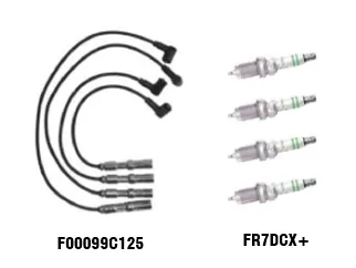 Cable bujia volkswagen gol power 1.4/Gol Trend/Fox/Suran/Voyage 1.6 8V kit cables + bujias FR7DCX+