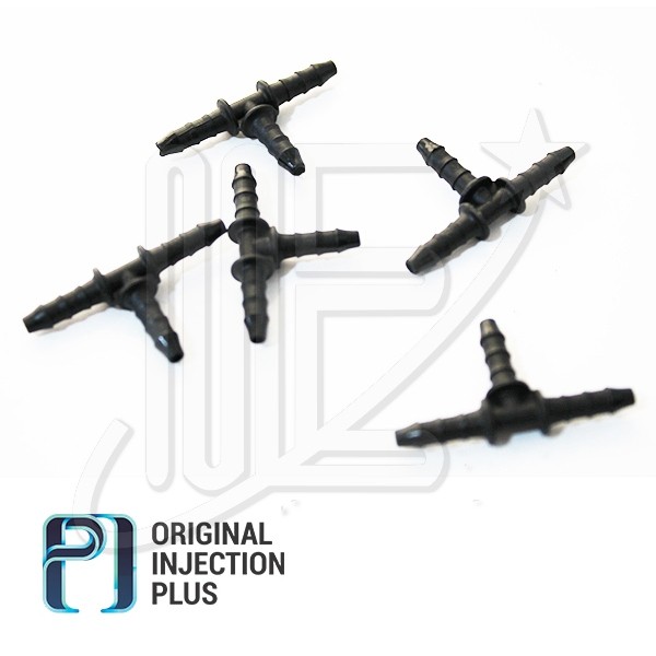 Conector adaptador triple en T 5/32" x 5/32" x 5/32"