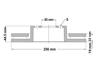 Disco de freno Polo/Virtus 1.6 msi 18-.. delantero ventilado diametro 256MM (5650) Volkswagen | Polo | 1.6 msi