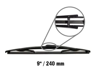 Escobilla limpiaparabrisa chevrolet spin 12/.. / Citroen C4 17/.. / Citroen DS3 19/.. / Fiat mobi 14/.. / Fiat tipo 16/.. / Fiat uno 09/17 / Jeep renegade 14/.. / Mini cooper 05/.. / Mini countryman 10/.. / Renault clio 11/16 / Renault kwid 17/.. | Trasero