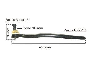 Extremo largo izquierdo interior F100 F250 F350 duty 1998/ (3523T) (Va con el conjunto 50160) ford