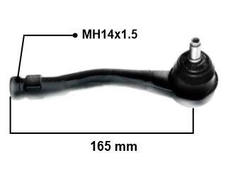 Extremo peugeot 308/4008/5008 izquierdo largo:165 6147 Chevrolet | Tracker