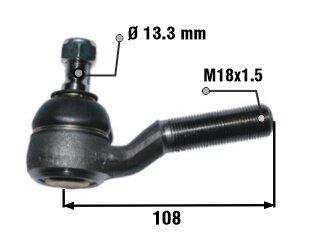 Extremo D21 largo 103MM rosca M18 8013 5004 nissan