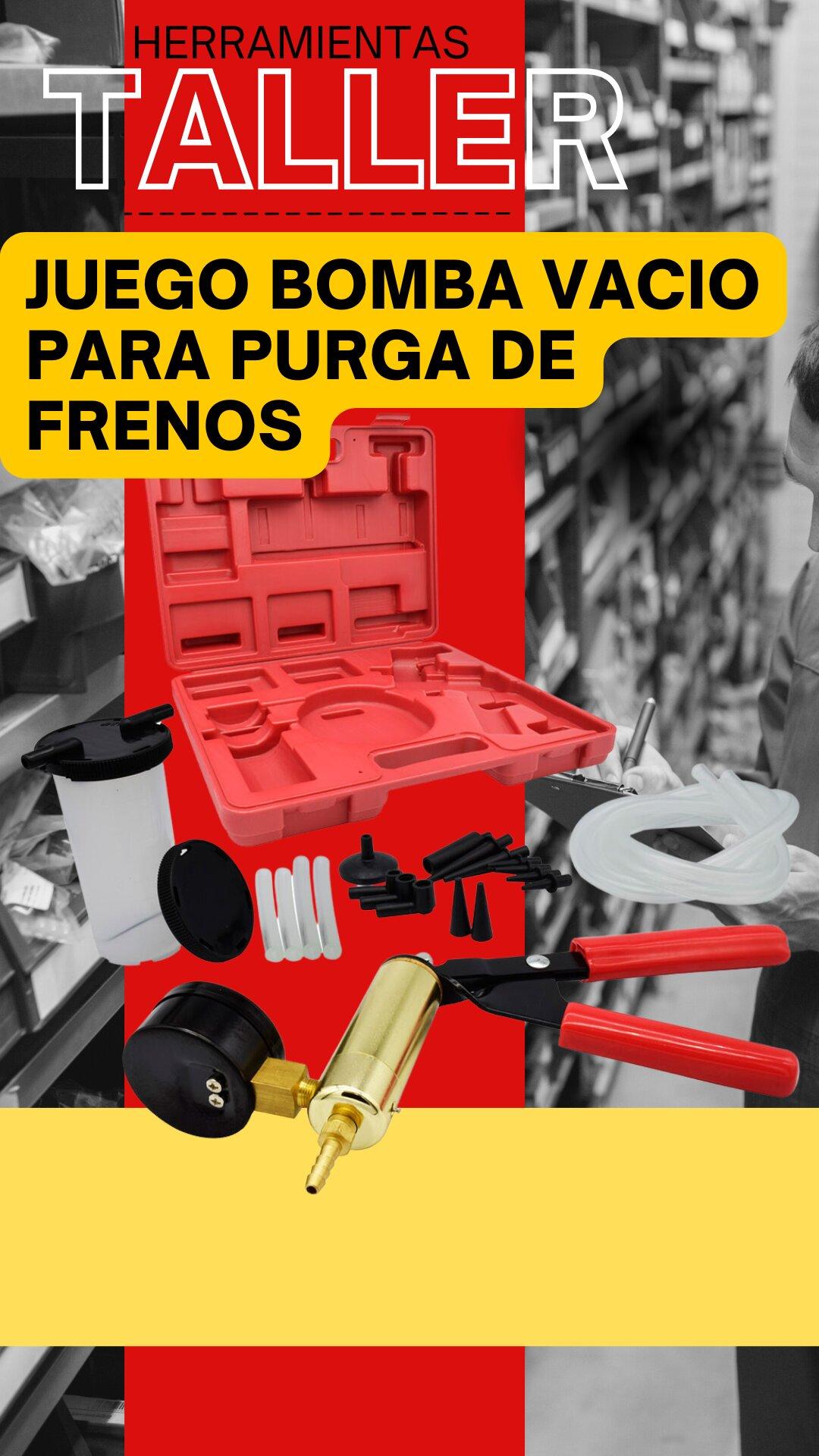 JUEGO BOMBA VACIO PARA PURGA DE FRENOS