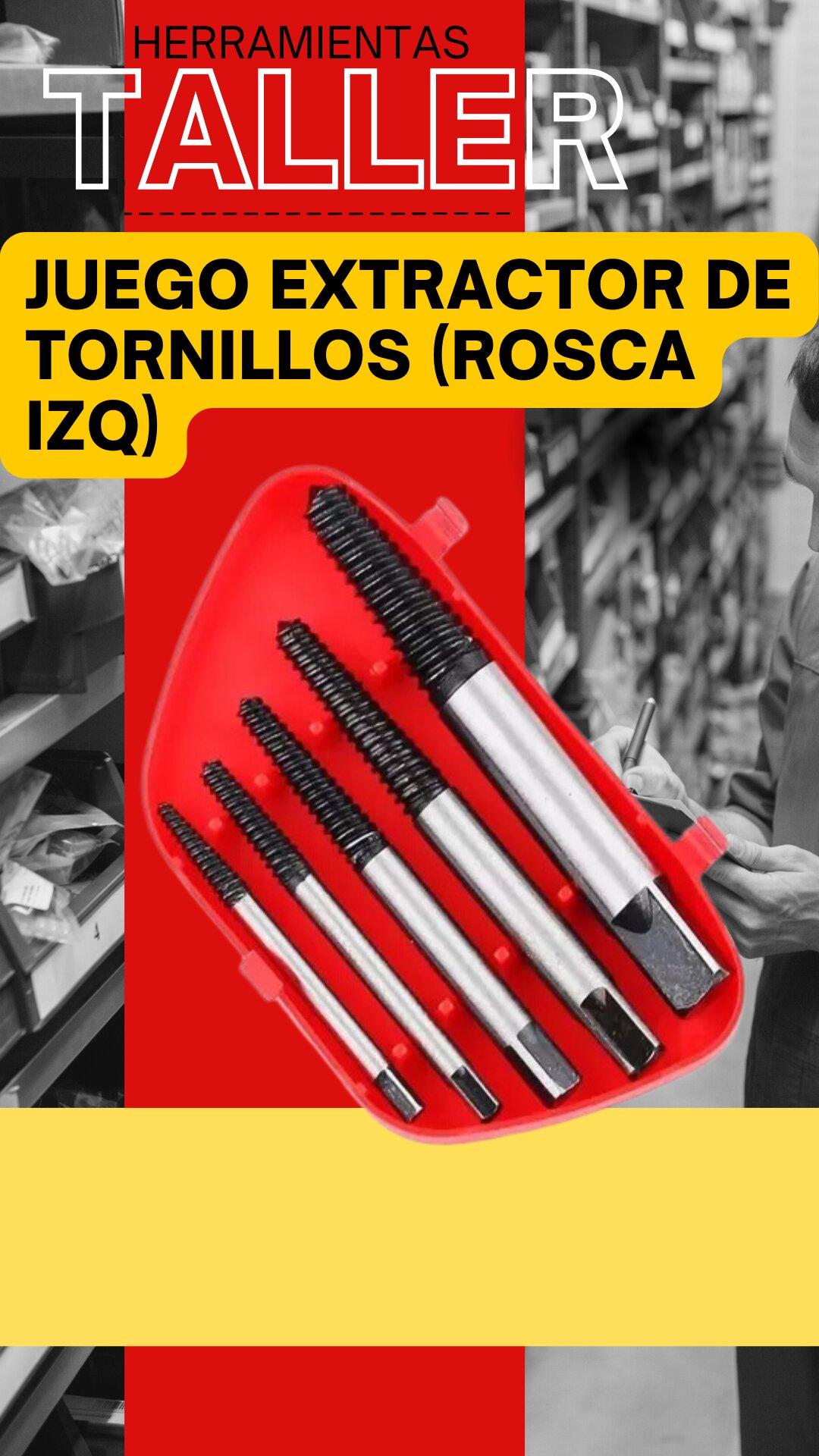 JUEGO EXTRACTOR TORNILLOS (ROSCA IZQ)
