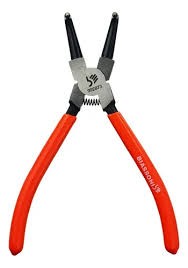 🔹 Pinza para Seeger 180 mm – INTERIOR Curva (APRETA Y SE CIERRA)