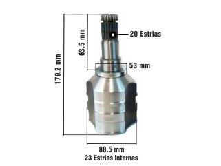 HOMOCINETICA LADO CAJA AUTOMATICO ESTRIAS 88.5 ANCHO DIAMENTRO:179.2 MM_ TOYOTA | COROLLA | 2020-2023 1.8