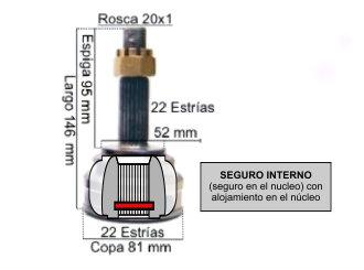 HOMOCINETICA CORSA/PRISMA/AGILE/AVEO ESTRIAS COPA 81 MM SEGURO INTERNO_ CHEVROLET | CORSA | 2022-2022