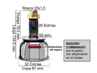 Homocinetica L/Rueda doch - Crx del sol - Integra (26X32X55) Honda | Civic | 1992-1995