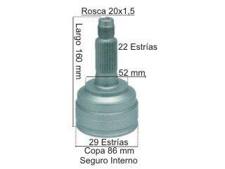 HOMOCINETICA L/RUEDA RACER/CIELO/LANOS SOCH (22X29X52) DAEWOO