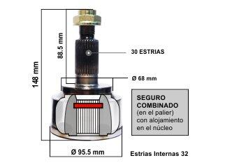 Homocinetica lrueda japon-mexico (30X32X68) Honda | Crv | 2007-2011